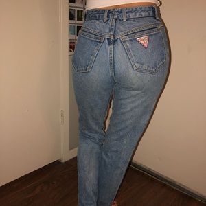 Light wash high rise guess denim jeans vintage